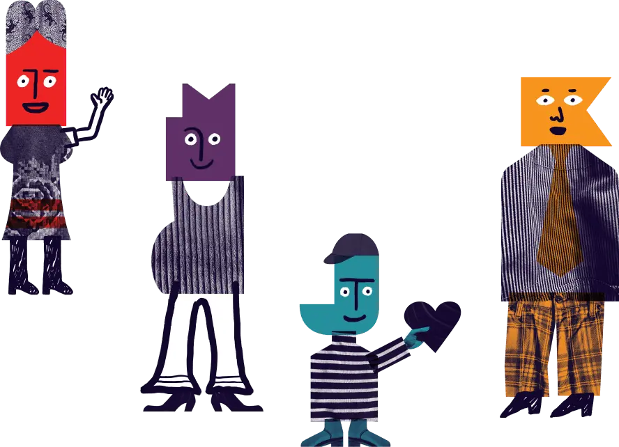 Gro-up samen illustratie